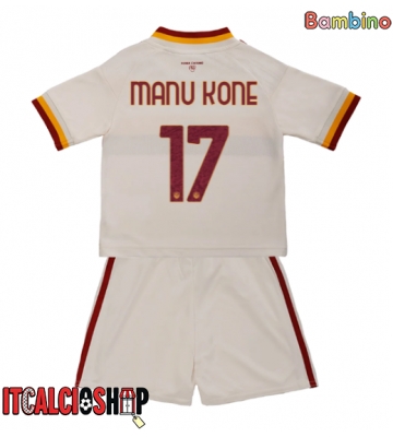 AS Roma Manu Kone #17 Seconda Maglia Bambino 2026-27 Manica Corta (+ Pantaloni corti)